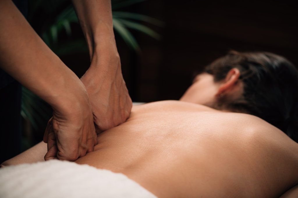 Woman Enjoying Swedish Massage